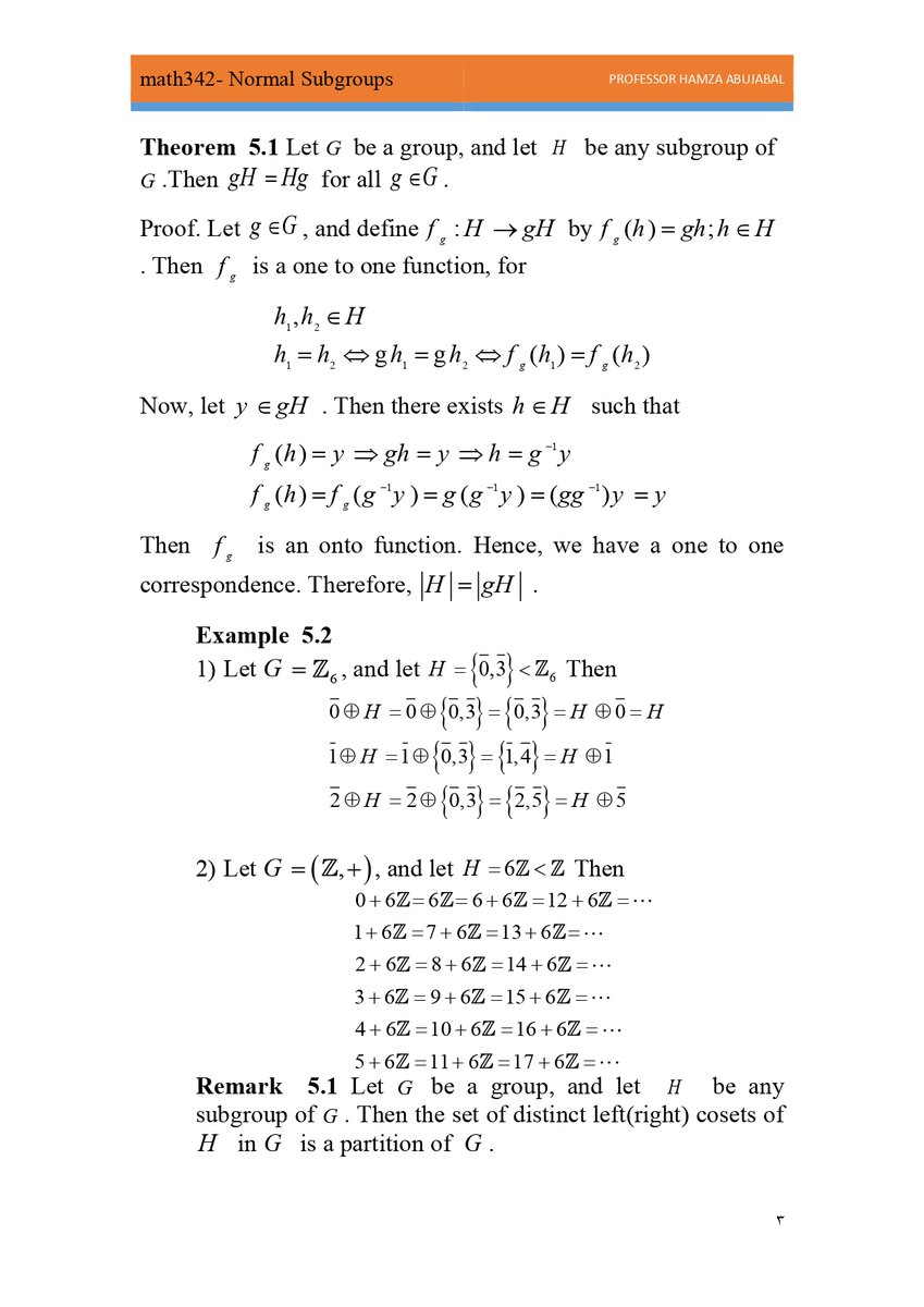profhabujabal's tweet photo. #abstract_algebra #math342 #kau #profhabujabal
Normal subgroups https://t.co/x5DYpHNiSh