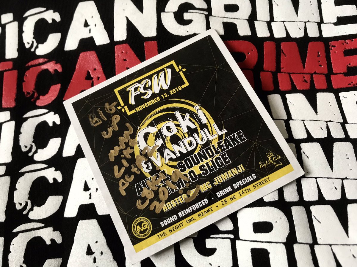 Dj_Alyaz's tweet photo. lil flashback of my #Back2DaFutureTour across the πΊπΈ last winter. Cant wait to come back asap! π
Stop in Miami FL w @AmericanGrime_ fam was xctly 1 year ago! Bigups Gs!
@SerMen420 @MCJumanJi @theogtimboslice π
+ @coki_dmz @Vandulliza @djsquarewave π₯ what a night! https://t.co/hfHJtyObXB