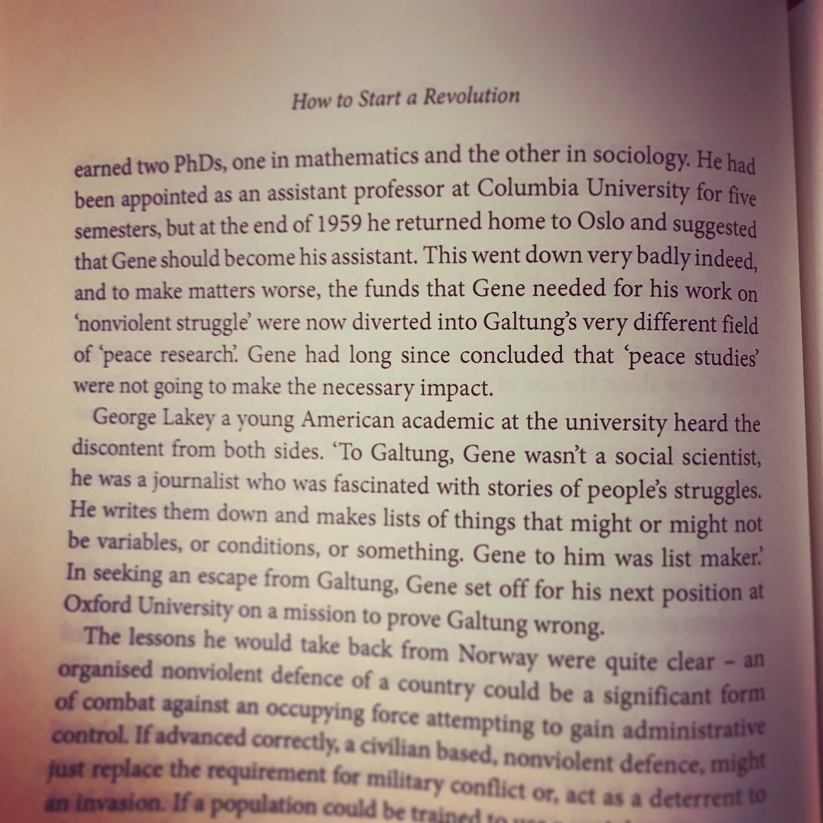 ‘To Galtung, Gene wasn’t a social scientist, he was a list-maker. He was a journalist who was fascinated with stories of people’s struggles’ From Gene Sharp: How to Start a Revolution amazon.co.uk/Gene-Sharp-How… @JohanGaltung #peacestudies #nonviolence #revolution