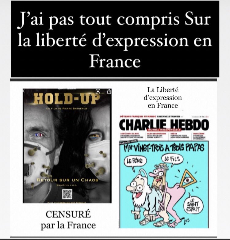 SerenaAida's tweet photo. #Libertedexpression #France #MonPaysCestLamour #MacronDemission #ConfinementActe2 #confinementSaison2 #censure #FranceInsoumise #Republique #monde #cnews #médias #COVID19fr #EnqueteExclusive #fakenews #ouvronsledébat #manipulation #Deconfinement #Religions #Respect  #culture https://t.co/8ql3fFO7QU