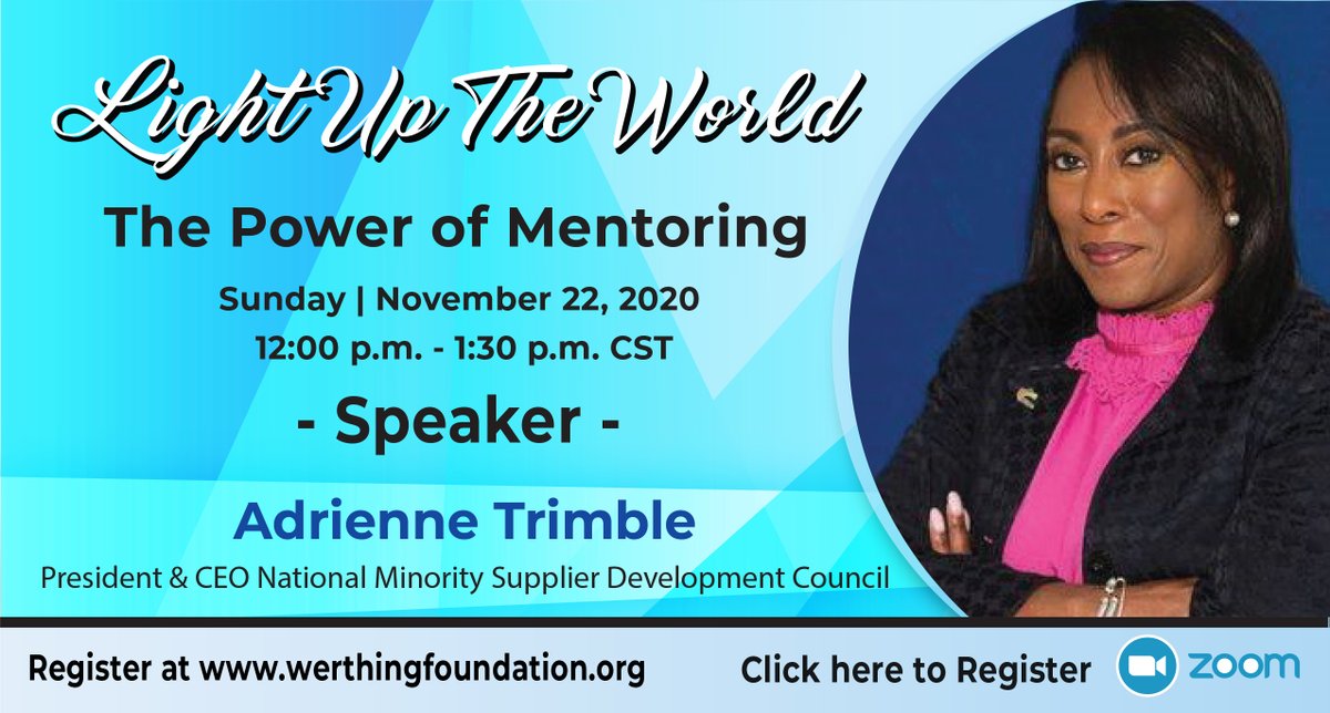 Werthingfdn's tweet photo. You don't want to miss this conversation “How Mentorship Impacted My Life & Career” with @Aceytrimble. Register today! #werthingfoundation #LUTW #mentorshipmatters #fromcollegetocareer #mentorsformentees #globalmentoringconversation https://t.co/cAdXpIwDPC