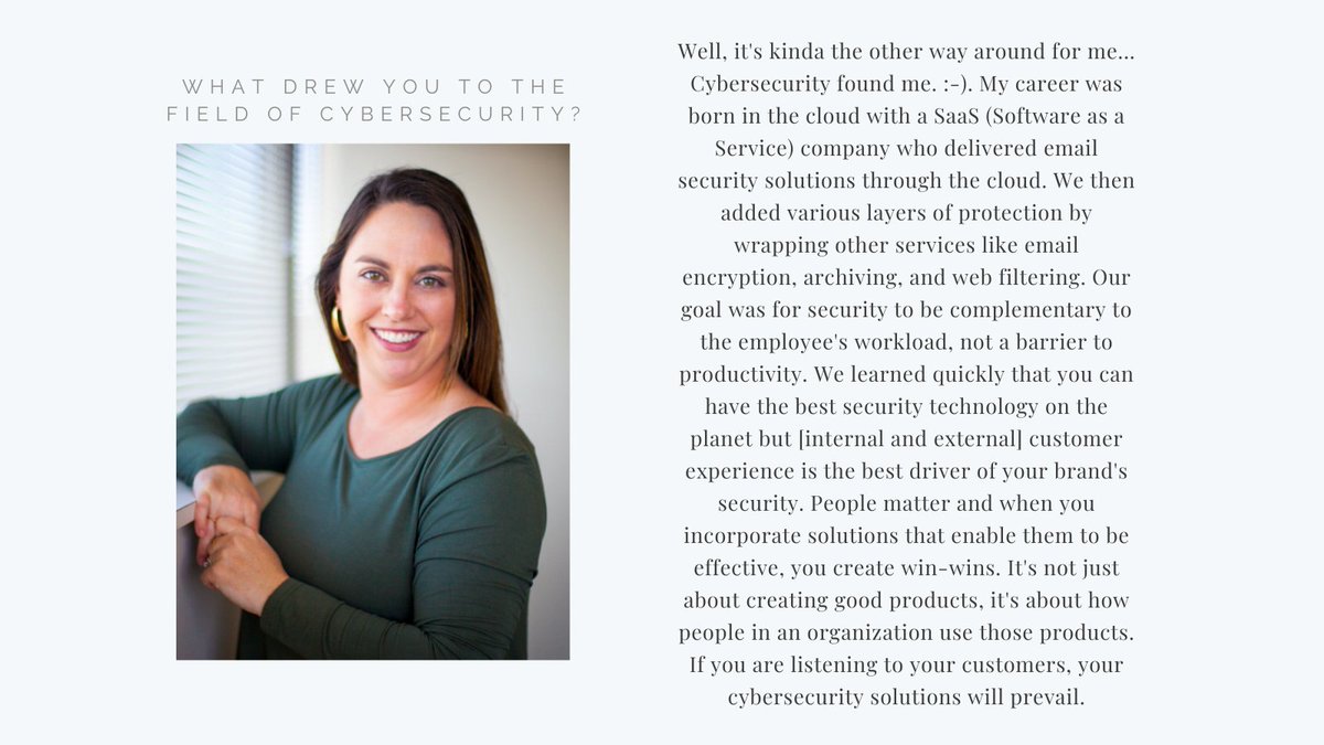 UWFCyberAI's tweet photo. Thank you to everyone who has participated in #cybercareerweek so far! Next up we have our Associate Director of Business Development, Mrs. Gretchen Clarke @iam_gretchen, with her #mycyberjob story. https://t.co/xODg7HsrRV