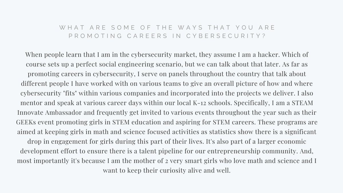 UWFCyberAI's tweet photo. Thank you to everyone who has participated in #cybercareerweek so far! Next up we have our Associate Director of Business Development, Mrs. Gretchen Clarke @iam_gretchen, with her #mycyberjob story. https://t.co/xODg7HsrRV