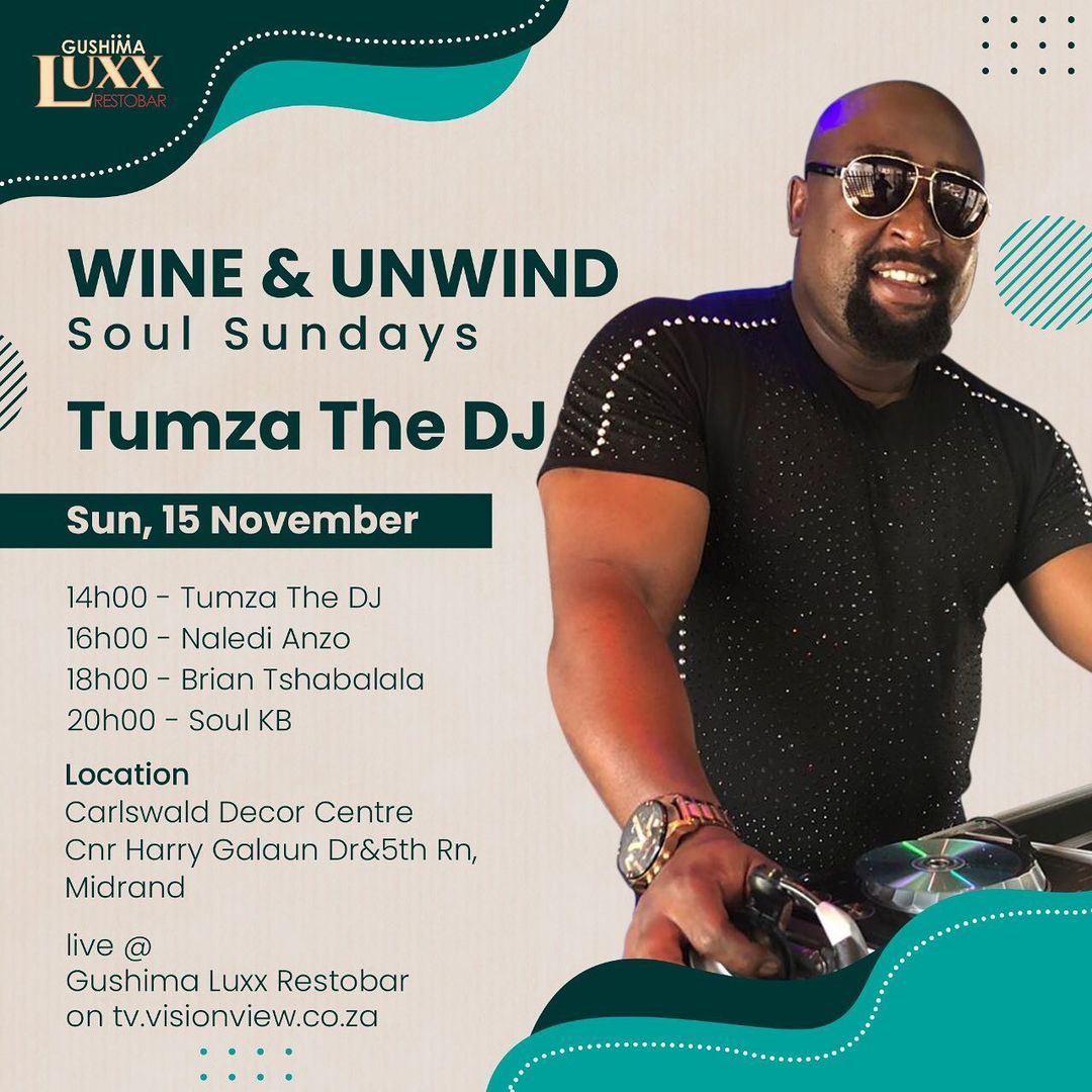 VV_Productions's tweet photo. Join us this Sunday for Wine and Champagne at Gushima Luxx RestoBar, Midrand.
Live stream on https://t.co/6vfCIB4G3n

#soulmeetshouse
#sundaysoulparty
#onlineparty
#onlineentertainment
#visionviewproductions https://t.co/nwosQDpPNM