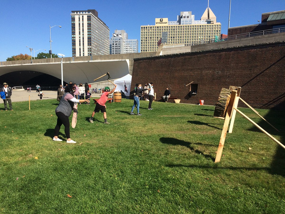 HistoryCenter's tweet photo. Check out a few of our favorite shots from the Fort Pitt Museum's Tomahawk Toss this fall. We're bringing it back in spring 2021 - stay tuned! #FortPittFriday https://t.co/4XiV6Tvxyz