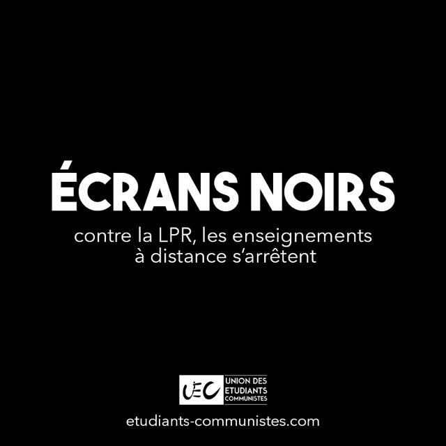 Soutien à l'appel à la grève dans les facultés de droit !✊

➡️Alors que la loi LPR prévoit de s'attaquer aux compétences du Conseil national des universités, plus d'une centaine de maitre.sses de conférence et de professeur.e.s en droit appellent à la grève en ligne
#EcransNoirs