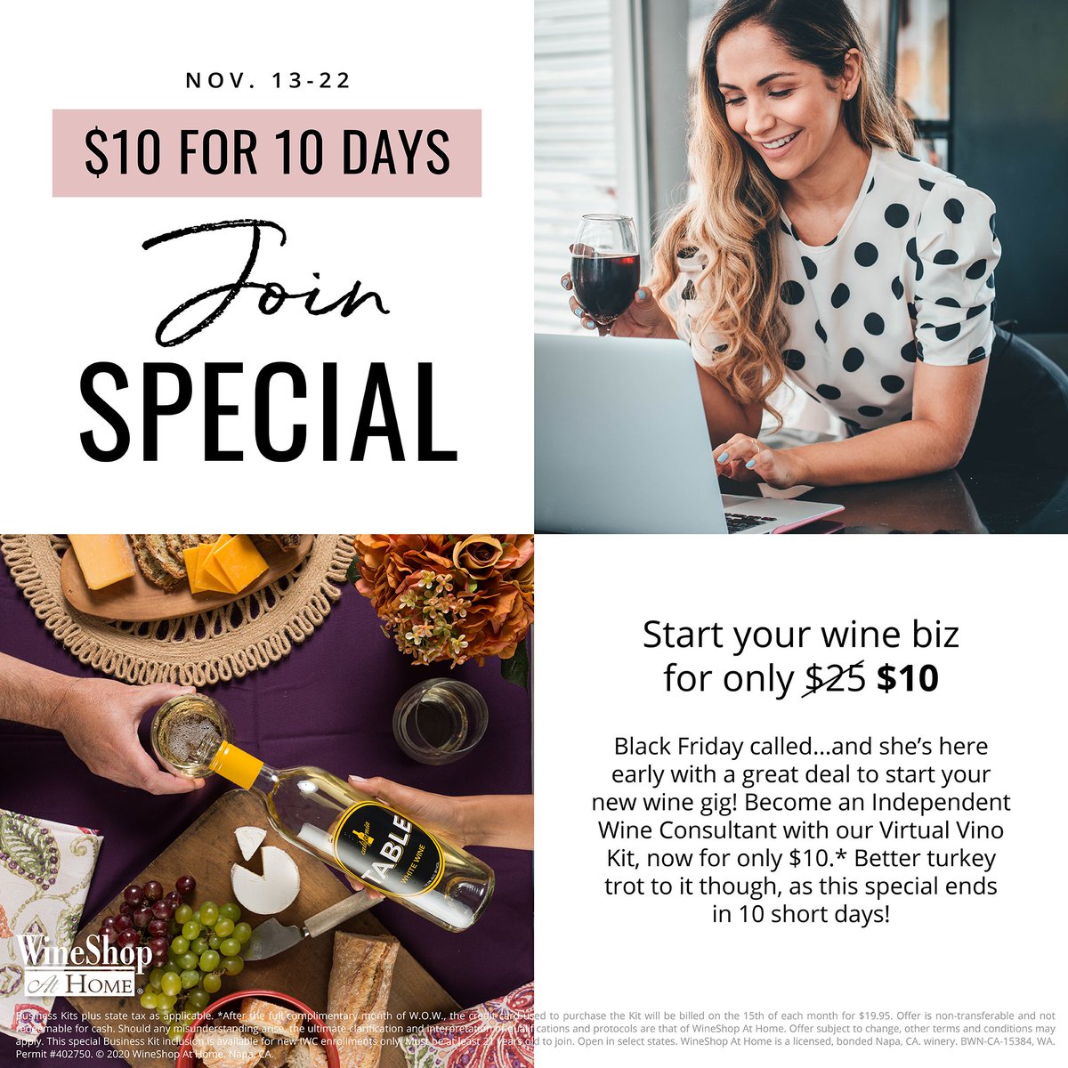 #BlackFriday called...and she’s here early with a great deal to start your new #wine #gig! 🍾 bit.ly/BecomeAWineCon…