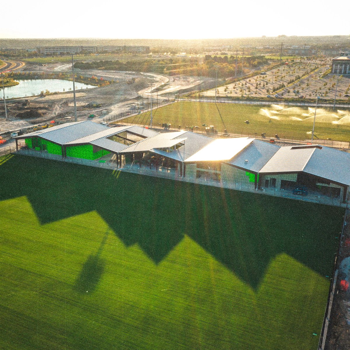 StDavidsPC's tweet photo. First team and academy pitch in place. Coming together a bit more each day. 🌳 https://t.co/IsrkKO3AqT