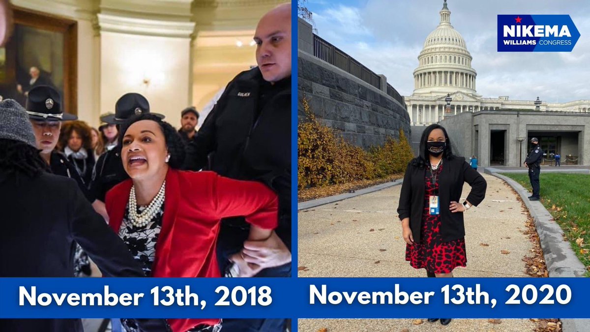 It's been two years since I was arrested at the State Capitol demanding every vote be counted. #GoodTrouble 

How it started:          How it's going: