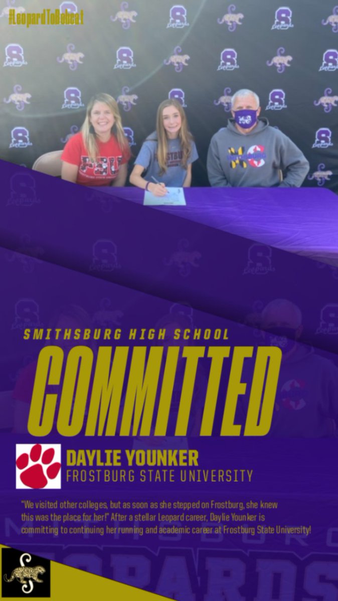 burgleopards's tweet photo. Congratulations Daylie! Cat to cat, she knows how to run fast! #GoLeopards #GoBobcats #sherunsfast https://t.co/TRGkIV3nqc