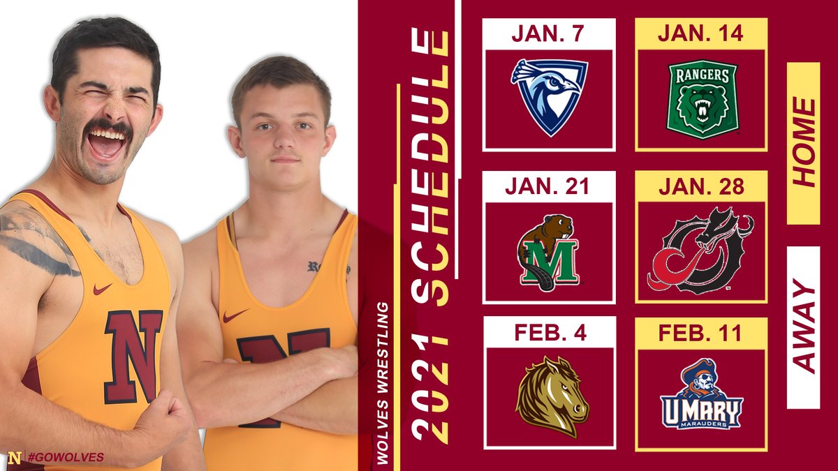 WolvesAthletics's tweet photo. 📣👀 LET'S GET READY TO RUMBLE 👀📣

Check out the full @nsuwolves_wr schedule released by the league this afternoon‼️

🤼‍♂️: https://t.co/3hS1rIOEBL

#GoWolves | #maroonNgold https://t.co/K9qdNiSgyO