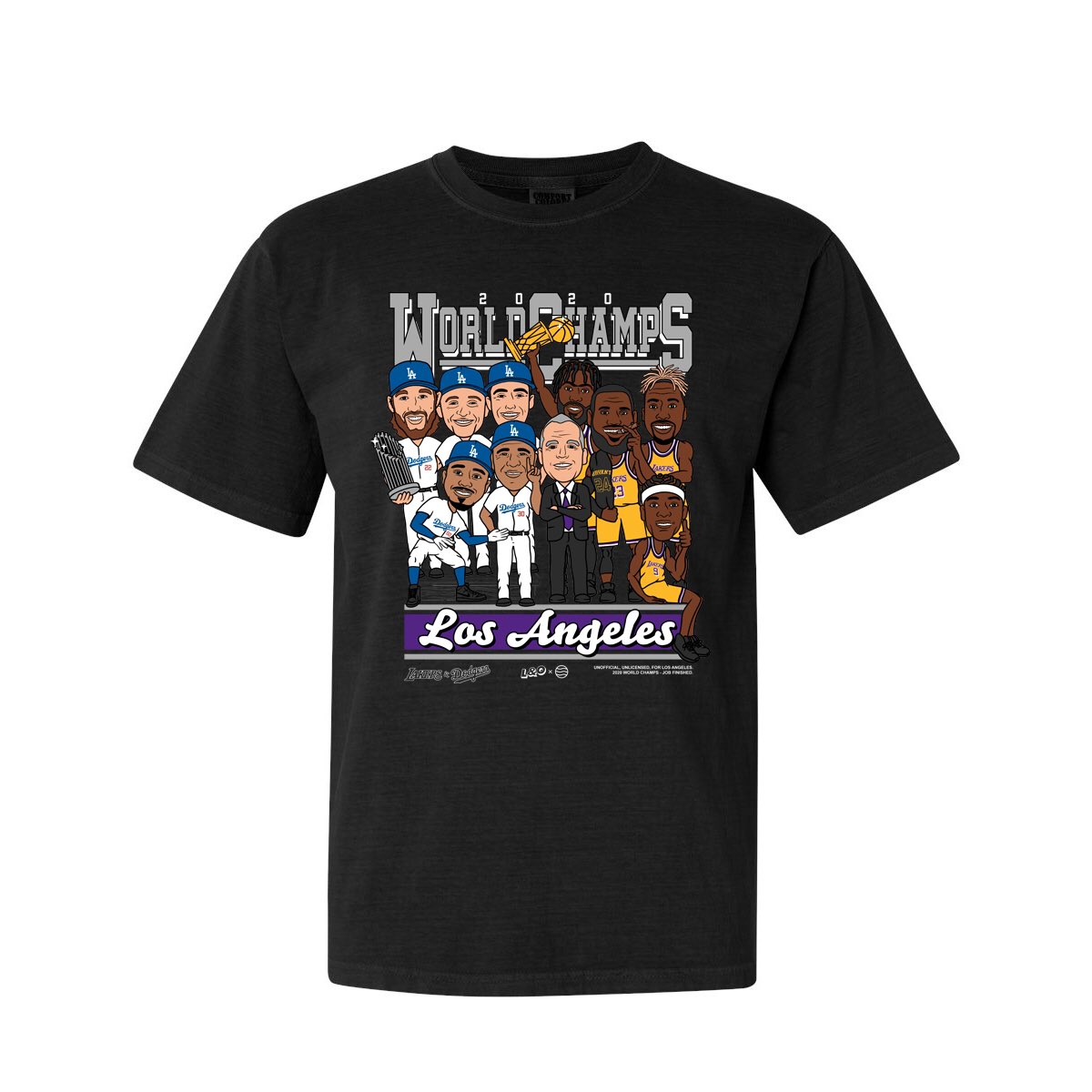 LoudObnoxious's tweet photo. 2020 World Champs Tee and Crewneck now available for preorder 11/13-11/20. Hope you feel those feels all over again and enjoy the details just as much as we did. Art by Kyle Blake. https://t.co/CTrrHKn6vL https://t.co/MZRF24waye