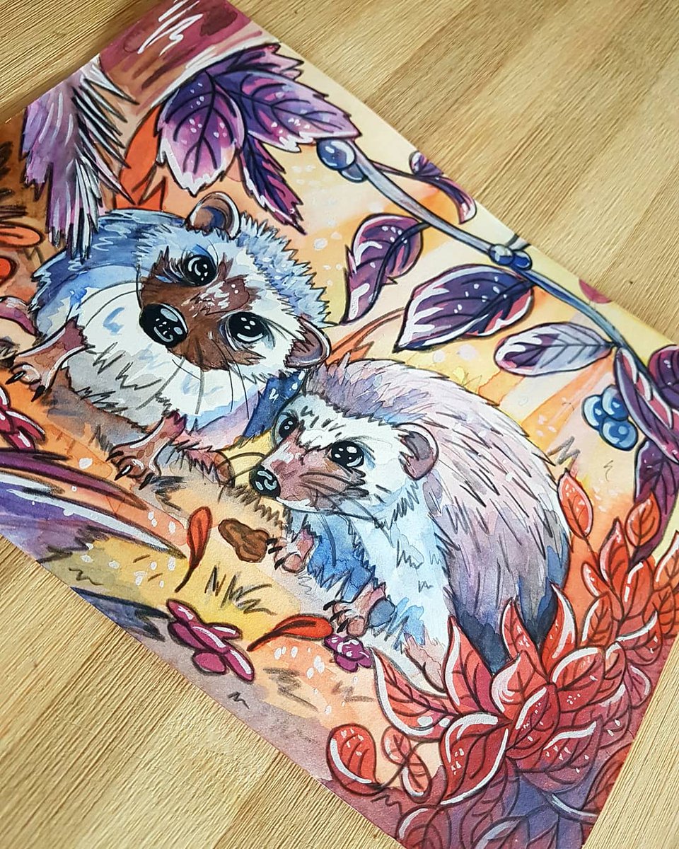 theartofalana's tweet photo. I have been away from painting my own things for so long that it was fun to relax and just paint.
#hedgehog #animal #animalpainting #cutehedgehog #painting #plants #colour #plantlife #watercolourartist #cuddling #redobsession #watercolour #illustration #animalartist #watercolor https://t.co/X1ZxNeyer2