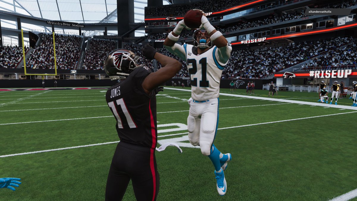 Panthers_MBL's tweet photo. Week 11 || Panthers 37 Falcons 30

The Falcons nearly came out of this high scoring game with a W, but Moorman and CMC would not allow it. The rookie QB had some clutch throws and CMC a game winning TD run on the last drive. Montgomery’s Hail Mary attempt was swatted away. https://t.co/hdHQMStV3q