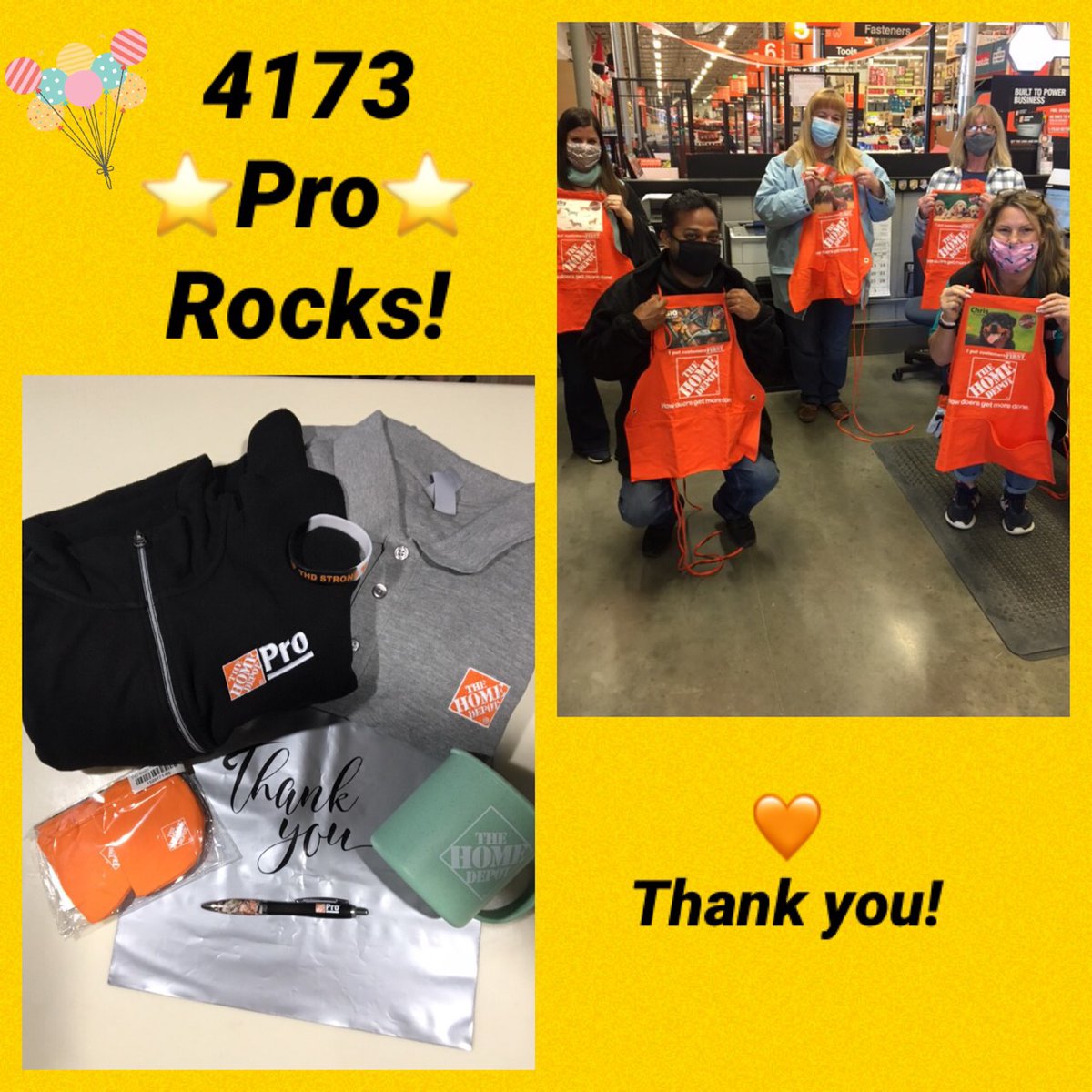 raimo_natasha's tweet photo. PROud and Thankful for working with a PRO team that PROvides 100% of PROfesionalism and excellence Everyday! #PROmakesdough #PROudDH #4173rocks #hdgear #personalizedaprons #happyfaces #thankful @JennNJM @DorelHD @BertoneHD @DurninZach @babb_steve @JJuretus @BarbGarren https://t.co/xlUeKFyyk9