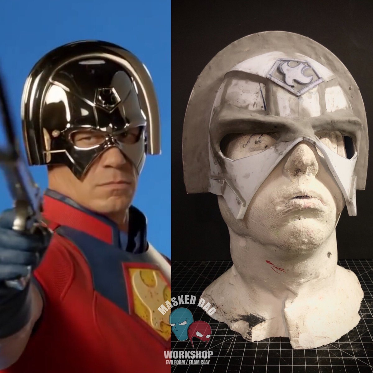 I’m using maskeddad.com EVA FOAM and FOAM CLAY to make <a href="/JamesGunn/">James Gunn</a> <a href="/SuicideSquadWB/">The Suicide Squad</a> <a href="/JohnCena/">John Cena</a> helmet #cosplayer #JohnCena #cosplay #cosplayers