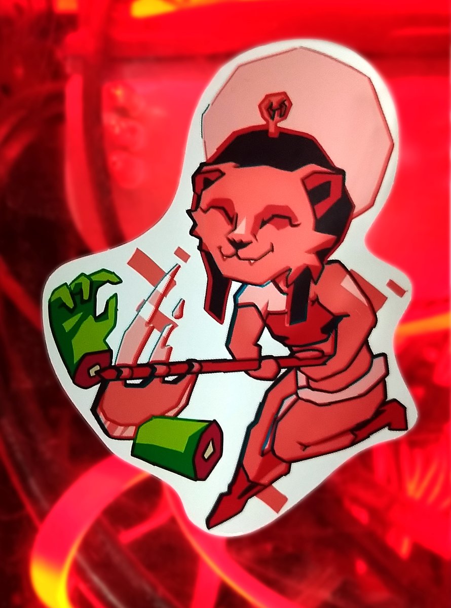 We also have a new sticker in the shop, of the lovely Sekhmet AI from in-game! Cut out what ails you.