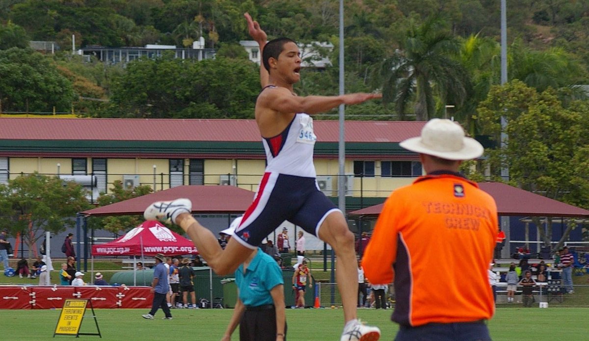 AustralianAths's tweet photo. .@Jougstar is leapt to World Junior gold in long jump in 2006, but most people may not know he identifies as both Aboriginal &amp; Torres Straight Islander.

Robbie speaks about the work he's doing to help Indigenous kids aim high in sport. https://t.co/66ORTkJZft 

#NAIDOCWeek https://t.co/mp0IaNk7mp