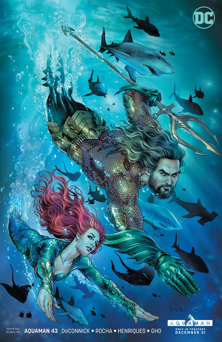 Kelly Sue DeConnick's run on Aquaman ends next week with a giant comic book finale. Here's the covers (AND VARIANTS) for your appreciation: