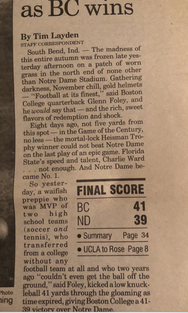 Here's the lede I wrote from South Bend.