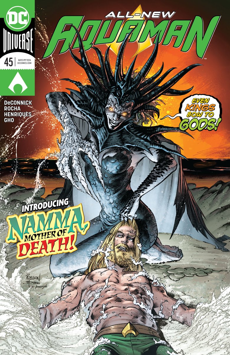 Kelly Sue DeConnick's run on Aquaman ends next week with a giant comic book finale. Here's the covers (AND VARIANTS) for your appreciation: