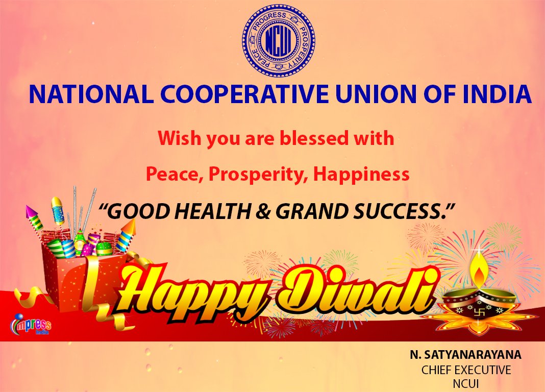 ncuicoop's tweet photo. NCUI Chief Executive N Satya Narayana conveys Diwali wishes to all.
@InfoSahkarita @coopnews https://t.co/zb0vQAdpEk