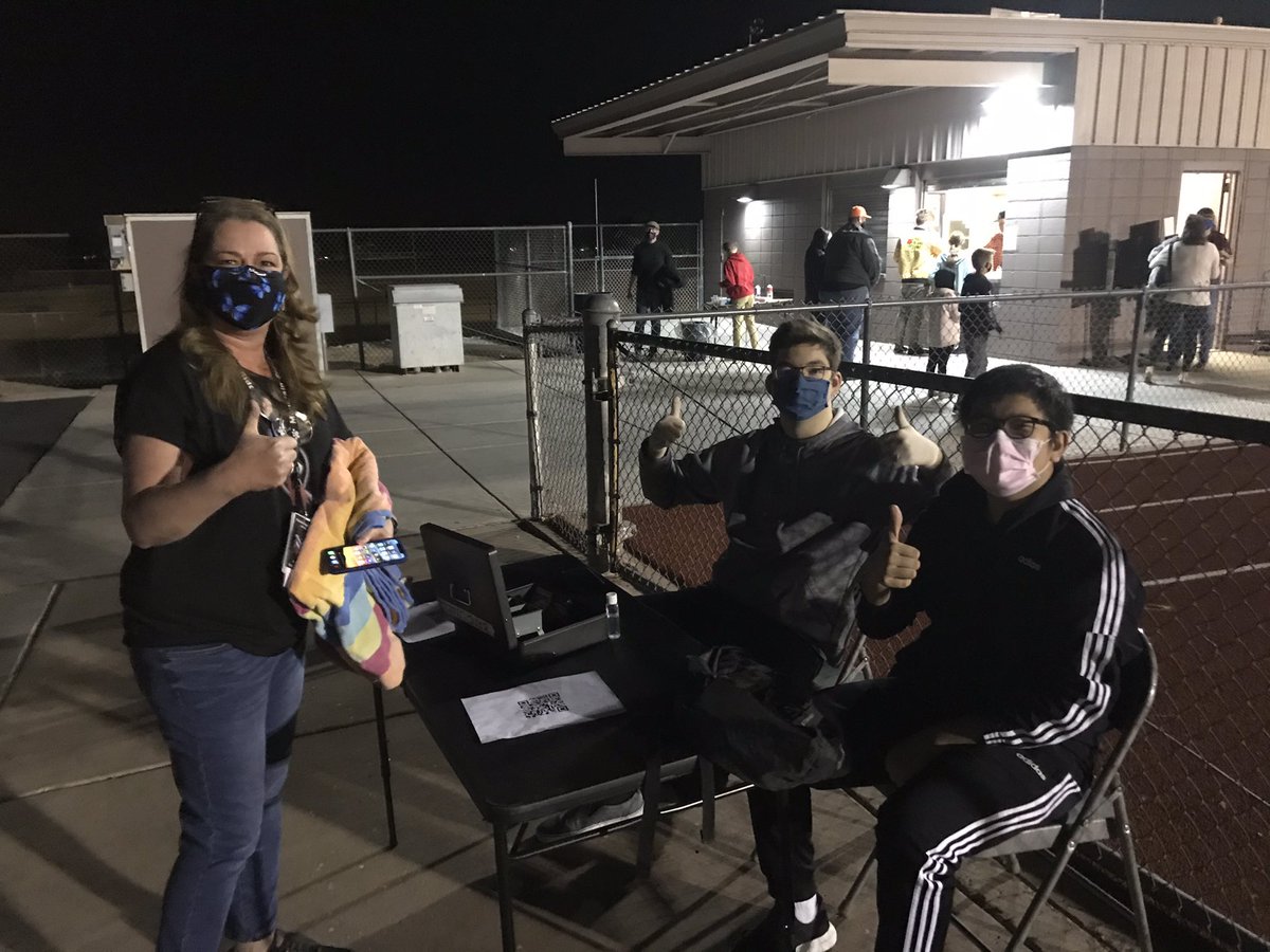 DrFinchDVUSD's tweet photo. The Mountain Ridge Band @TheMRHS @mrhsbandsaz @DVUSD parents and fans are starting to fill the stadium for #FamilyNight. #extraordinary Band! #StateChamps https://t.co/RL1gBCWcWz