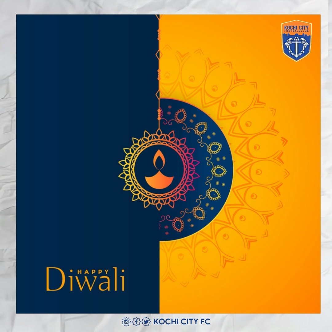 KochiCityFC's tweet photo. May millions of lamps illuminate your life with endless joy, prosperity, health &amp; wealth forever. Wishing you and your family. Happy &amp; Safe Diwali!!

#KochiCityFC #KCFC #EnteKochi #Kochikkar #kochiyudeswantham https://t.co/04UbFKd1ZE