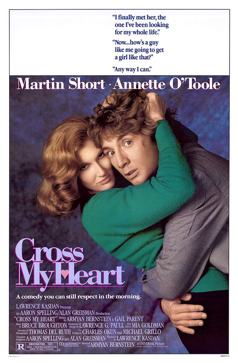 FilmNewsNos's tweet photo. 🎬MOVIE HISTORY: 33 years ago today, November 13, 1987, the movie ‘Cross My Heart’ opened in theaters!
#MartinShort #AnnetteOToole @PaulReiser @joannakerns #JessicaPuscas #LeeArenberg #CorinneBohrer #JasonStuart #ShelleyTaylorMorgan #EricPoppick #StevenJZmed https://t.co/VyAPOKHokS