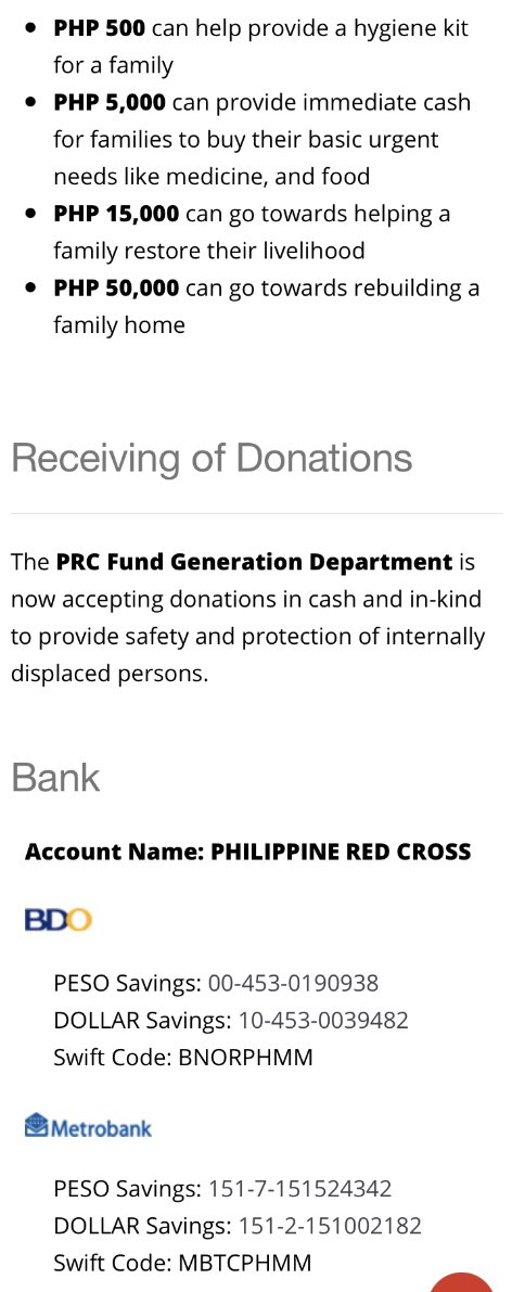two_oh_teen's tweet photo. If you still dont know where to donate, pls consider Philippine Red Cross. They have clusters of active volunteers in different areas and can easily utilize donated funds and dispatch their volunteers on the grounds. they accept cash &amp; in kind donations
https://t.co/0ERnot3Xto https://t.co/bi3ZOOz5xg
