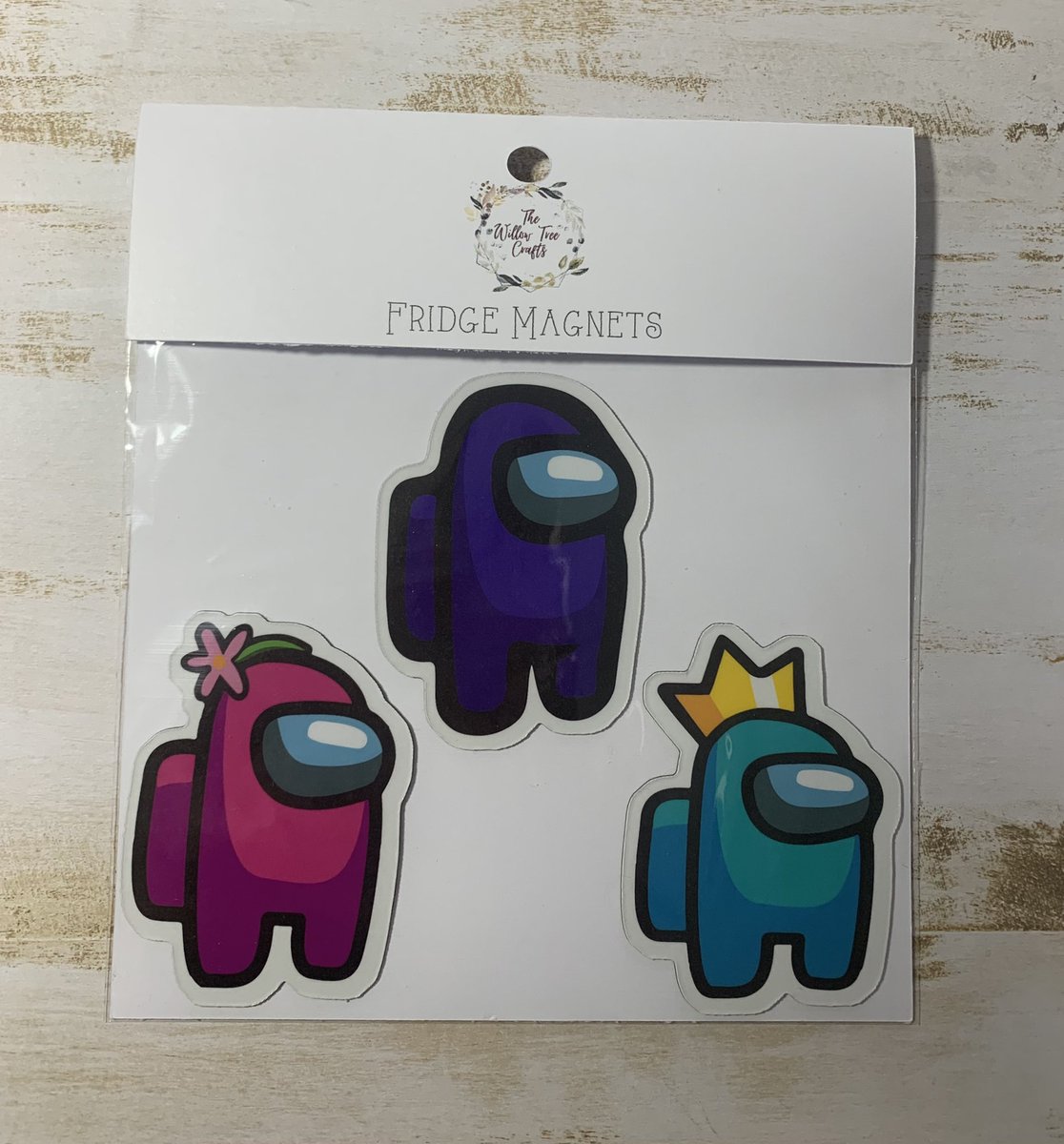 SarahMorton73's tweet photo. Among us laminated fridge magnets 
Approx 3 inches heigh these brightly coloured magnets are available in a set of 3 for £6 
Ideal stocking fillers Please in box us for more designs &amp; colours#amongus #amongusgame #fridgemagnets #handmade #thewillowtreecrafts #stockingfillers https://t.co/Mdha4SAmwx