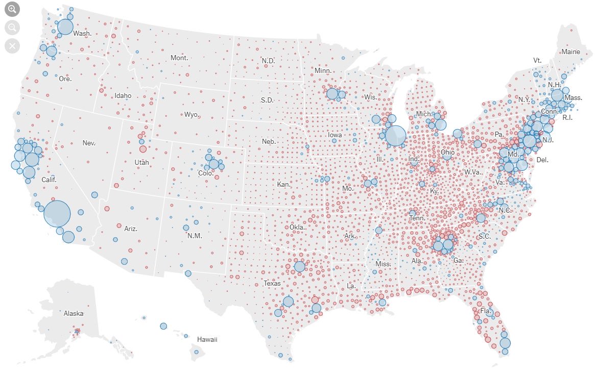 StacyNoland's tweet photo. A blue dot in a sea of red. #jacksonhole https://t.co/7hqwT1pKZ3