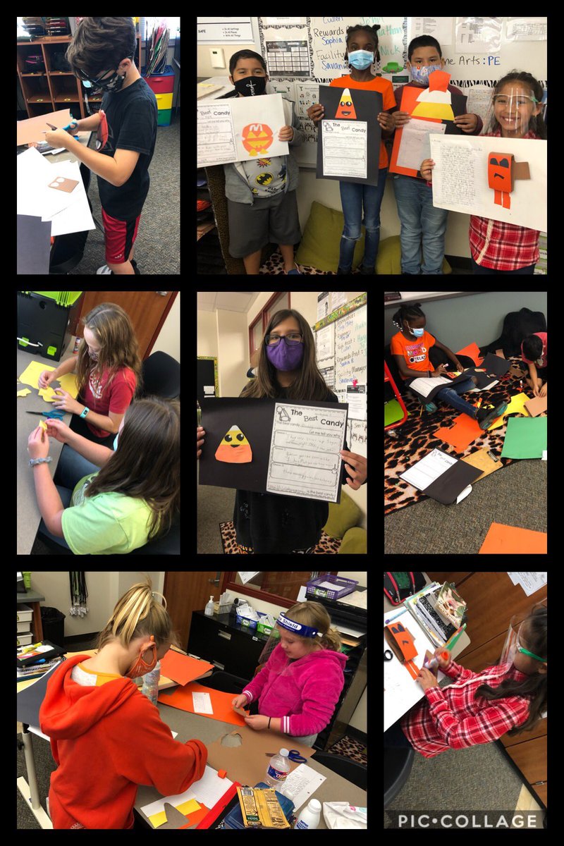 mrshoward_HHE's tweet photo. Our authors chose to write a persuasive candy writing or personification candy writing from the POV of their favorite candy on Halloween. To illustrate their writing, they took on the challenge of creating their candy without drawing anything! @HumbleISD_ASE @AmandaPrice001 https://t.co/9KtHdOBHhs