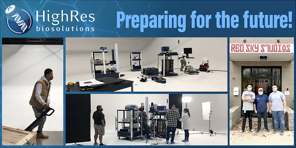 HighResBio's tweet photo. HighRes Biosolutions is grateful to the @Viewstream and @redskystudios teams for all of their help and assistance this week.  We are extremely excited to see the results of our efforts.  To the life science community, we are looking forward to 2021! https://t.co/KTmqrrlIKG