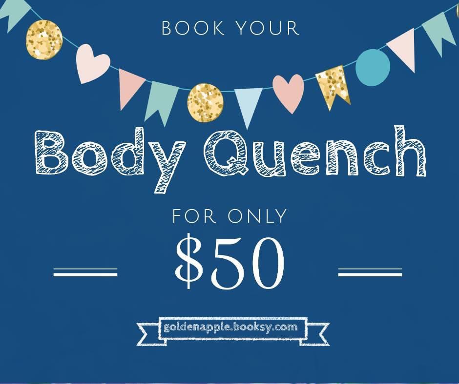 GoldenAppleSpa's tweet photo. Body Quench Massage &amp; Wrap: organic shea and cocoa butter of even the driest skin.  It ends by wrapping your entire body in warmth to allow the butters to melt into your skin. https://t.co/xX0EwUH1hz