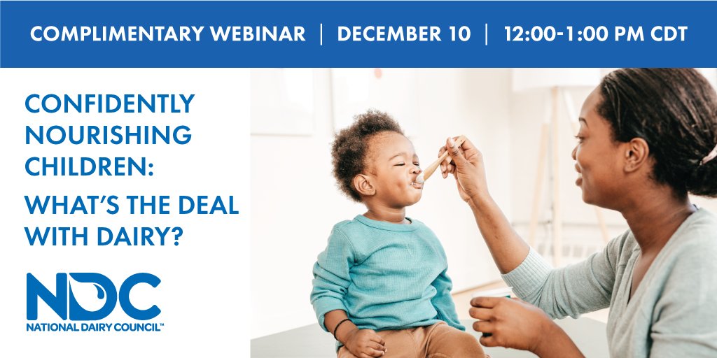 KatieBambacht's tweet photo. Confidently Nourishing Children: What’s the Deal with Dairy? Find out from Winston Price, MD and @HolleyGrainger on webinar via @NtlDairyCouncil on Dec 10. Register here: https://t.co/Oe9mzW2xKE
#DairyNourishesLife https://t.co/l4QD66HsD4