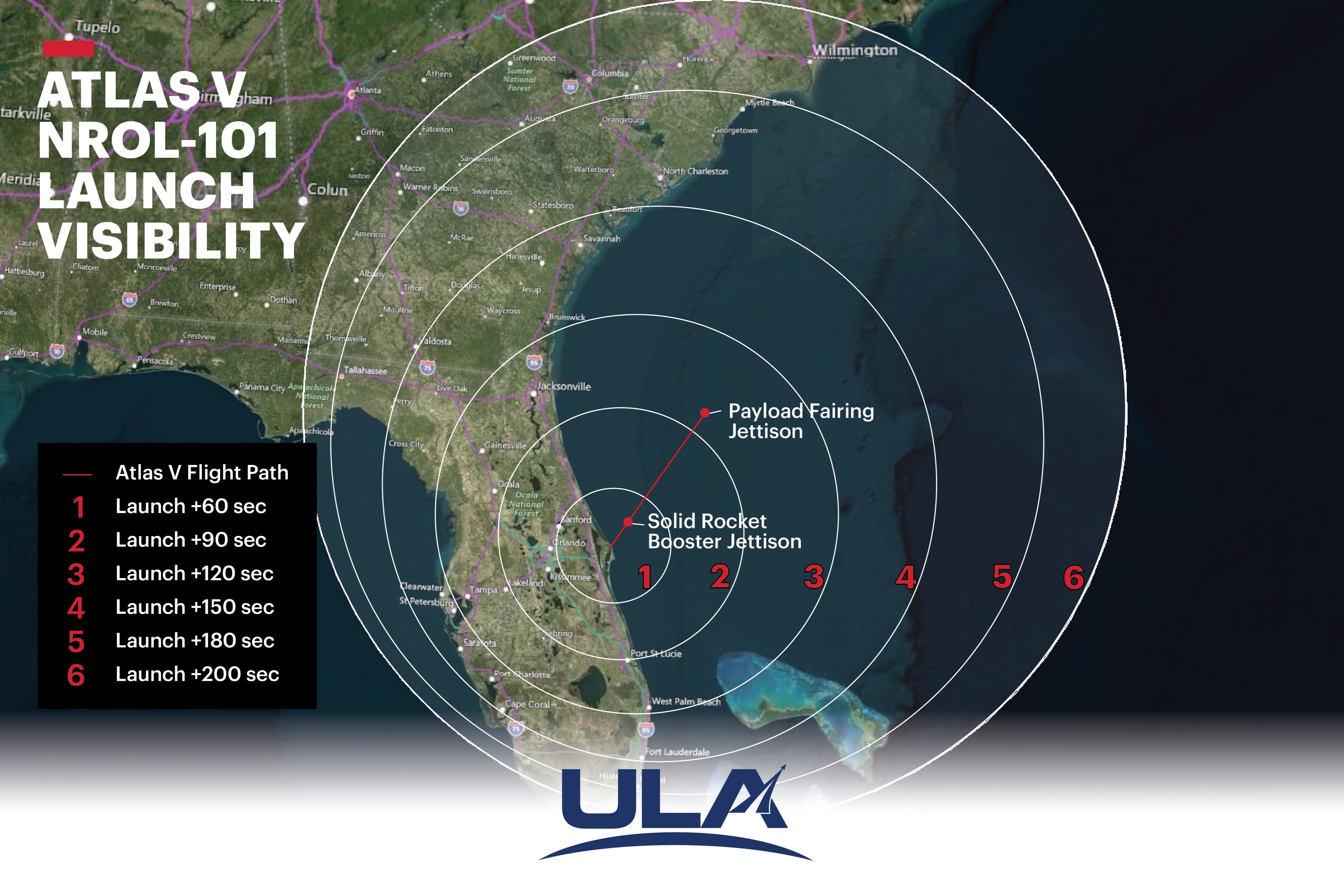 Spacex Launch Visibility Map 2020 Ula On Twitter: "Wonder When And Where You Might See The #Atlasv Near You?  Our Visibility Graphic Shows When The Rocket Will Rise Into View.  Https://T.co/O9Zkocyzcj" / Twitter