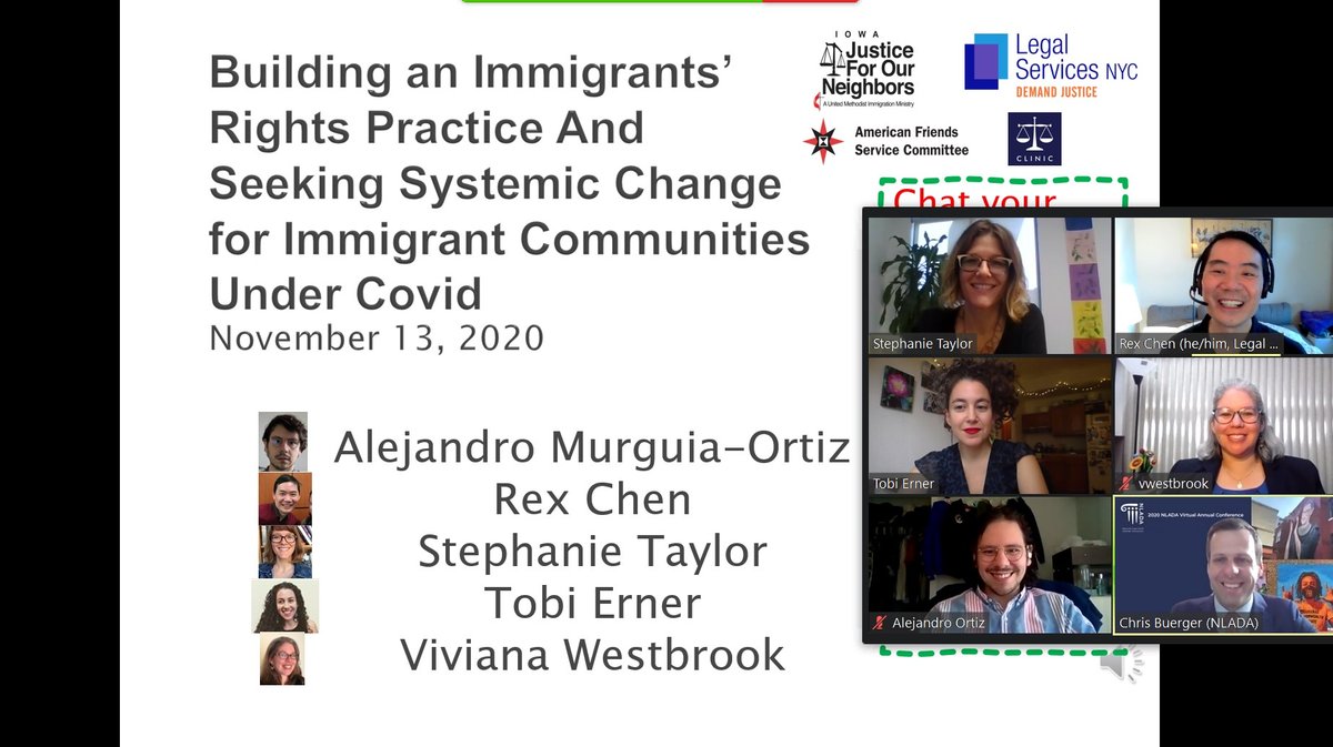 LSNYCnews's tweet photo. Another amazing panel at #NLADA2020 today w/ LSNYC lawyers & social workers discussing expanding civil legal services for immigrants, the critical role of social workers play in these cases, & the critical services that still are needed for immigrants @NLADA https://t.co/14R1ZseA90