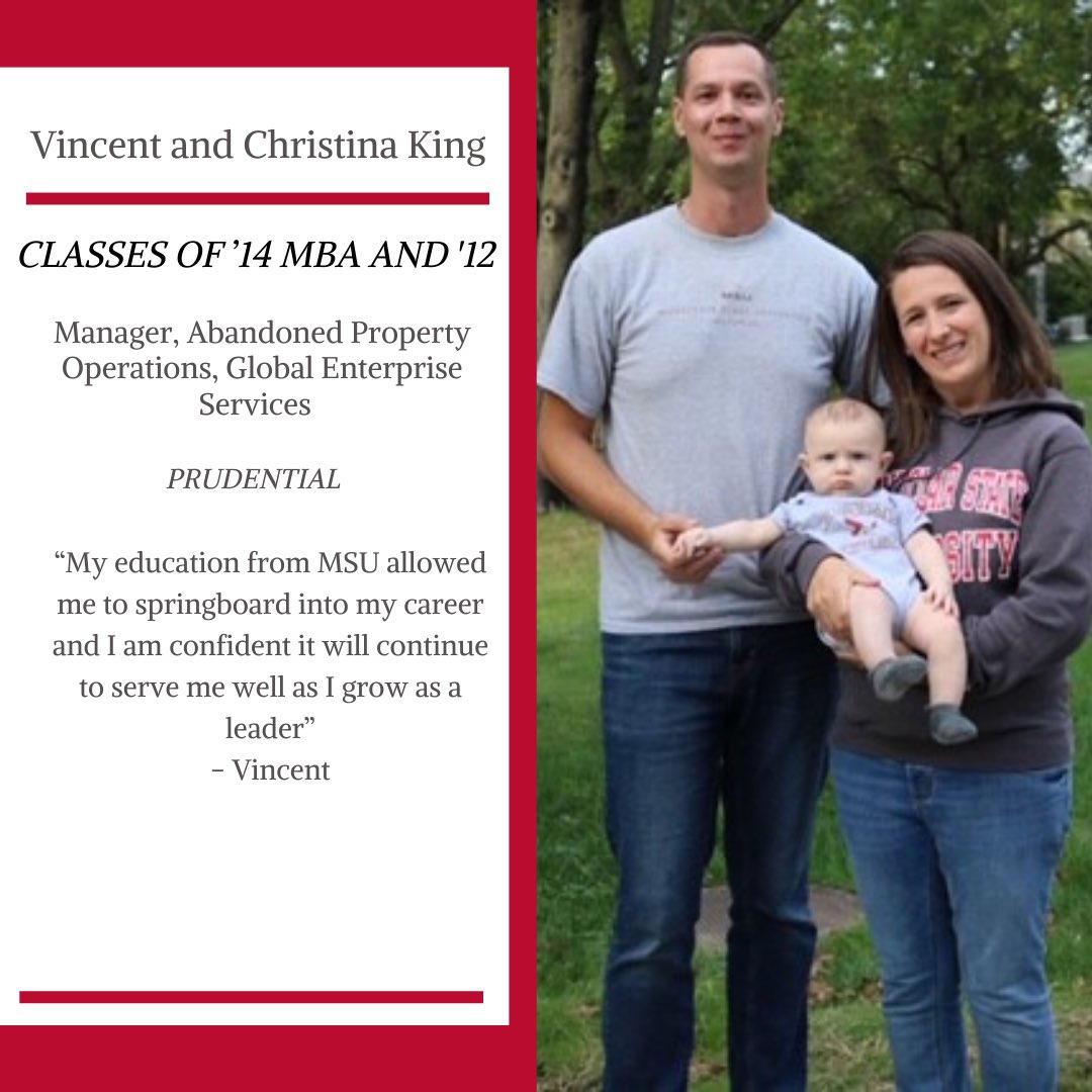 MontclairAlumni's tweet image. Vincent King ‘14 MBA and Christina King ‘12 love showing their #RedHawkPride as a family with their son, Wyatt!! ❤️ #AlumniSpotlight