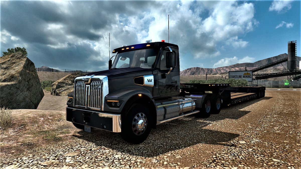 bryansagor's tweet photo. there 2 are ready to do some #CruisingColorado
#WESTERNSTAR49X @WstrnStarTrucks
#MACKANTHEMINATS @MackTrucks
thanks for the DLC @SCSsoftware https://t.co/63VJe4ZsrO