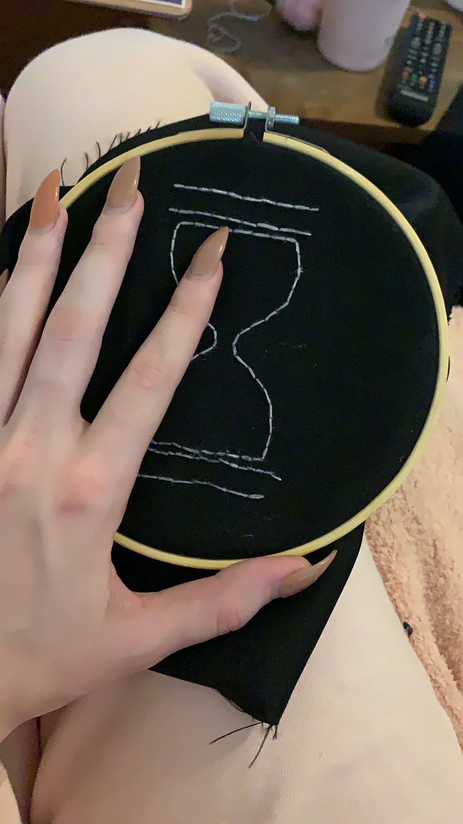 findingautism's tweet photo. Embroidery progress pic #UnusAnnusisoverparty https://t.co/pUfVSmmj5i