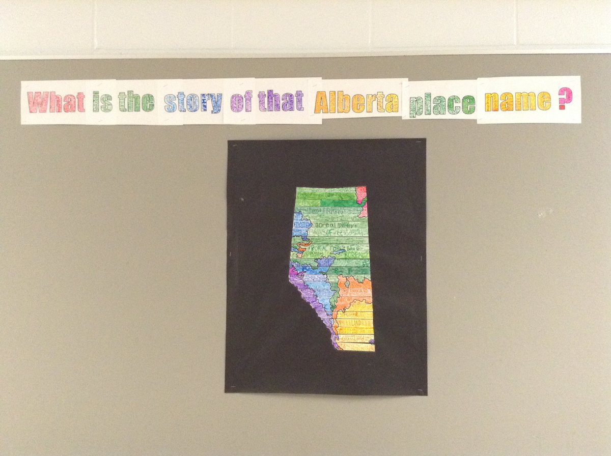 Ms_C_Dickson's tweet photo. Gr4 Art: Learning about the AB regions, we began "What's the Story Behind that AB Name Place" project. Students will learn a story on how a place in AB was named. They will create puppets to perform a short skit to tell this story. Check out their regional maps! #edgemontstrong https://t.co/Oz4GEP70pH