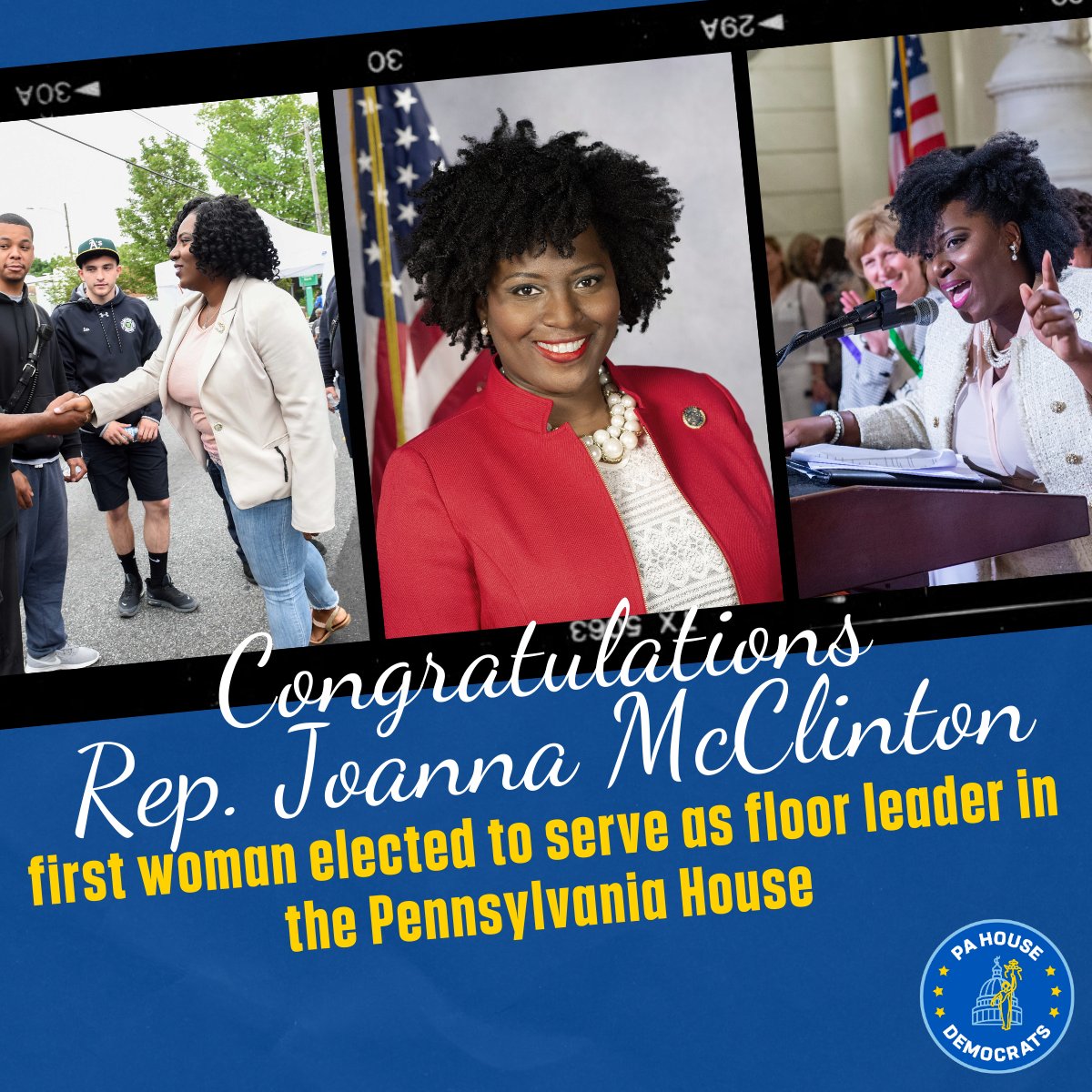 RepMcCarter's tweet photo. Congrats and best of luck to newly elected @PaHouseDems leader @RepMcClinton, and to the next representative of the 154th, Napoleon Nelson. More on their recent victories, plus updates on #COVID19, the state legislature and much more in my latest email: https://t.co/ZFIl9LbikS https://t.co/Ccu1Gvojoh