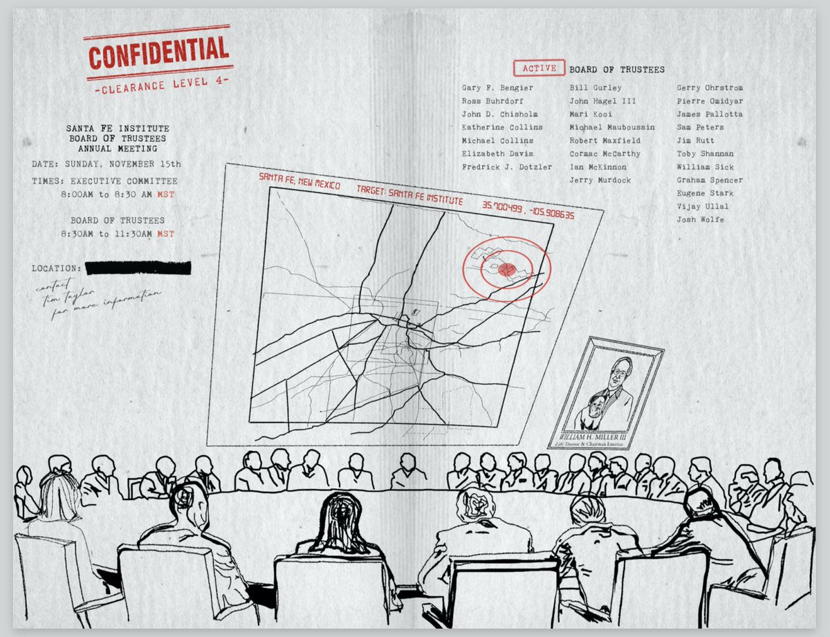 wolfejosh's tweet image. A few select pages for Santa Fe Institute @sfiscience–– Trustees weekend––is so badass...