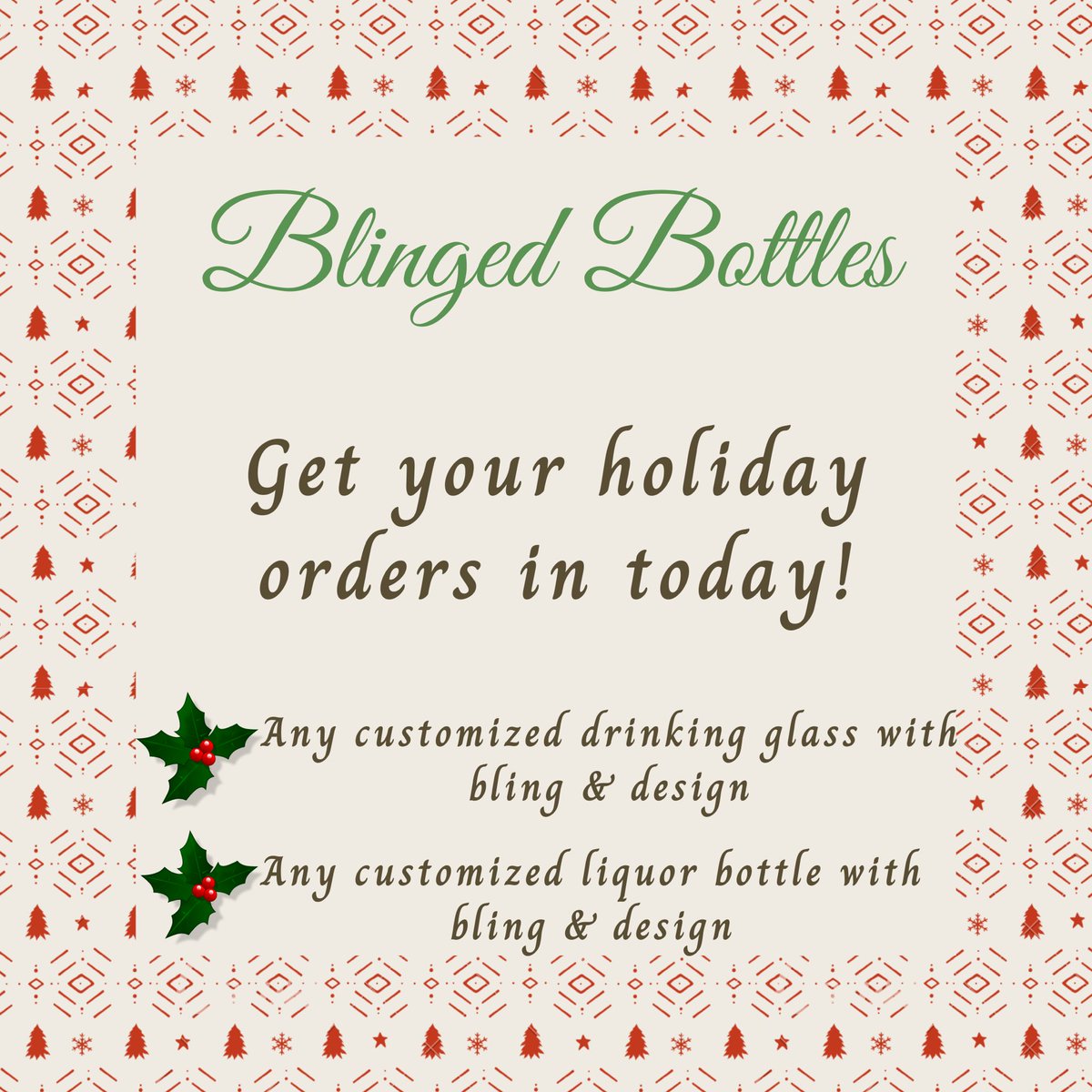 SophiaVitone's tweet photo. Checkout my Instagram @blingedbottles for the perfect holiday gift! Please rt to help my business grow. Thank you!💗🎁🥂#supportsmallbusiness #holidayseason #giftideas https://t.co/Qs2IRKEW9D