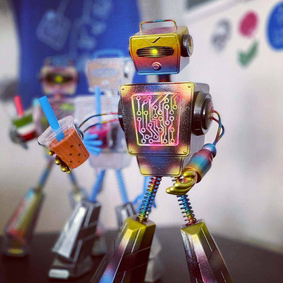 storyspark's tweet photo. Today is VIP night at @designercon online! We’ll be live streaming via @popshoplive beginning at 5pm PST when we’ll be talking about our techie tees and limited edition Boba Bots. #DCON2020 https://t.co/G8nM7tp33W