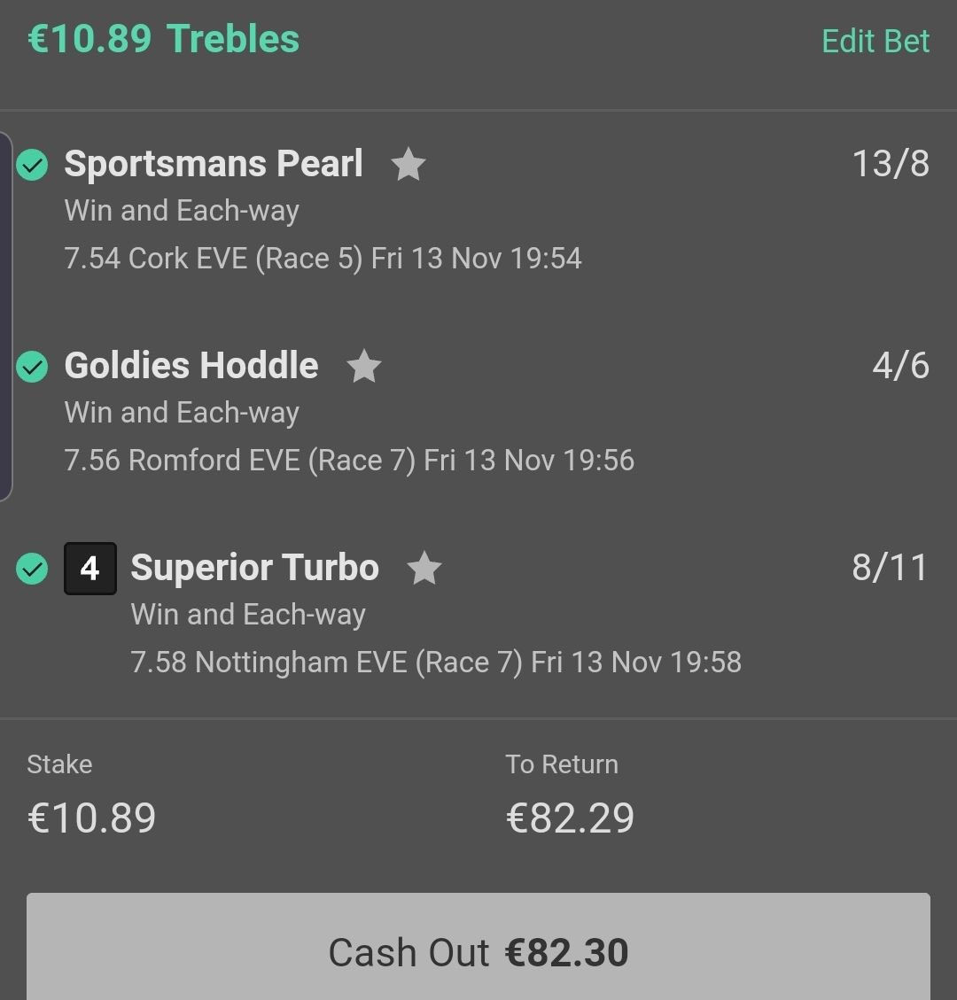 FirstPastTheP13's tweet image. Few winners in the dogs tonight