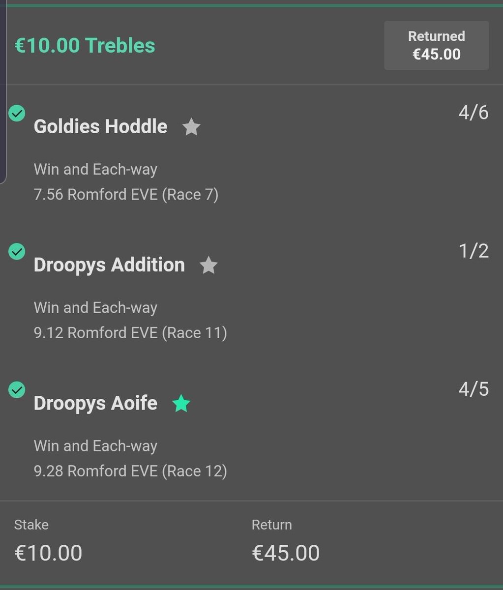 FirstPastTheP13's tweet image. Few winners in the dogs tonight