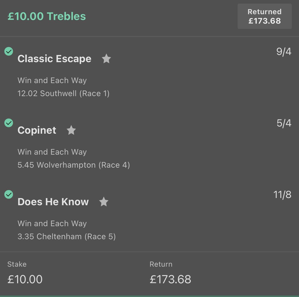 FirstPastTheP13's tweet image. 🐎