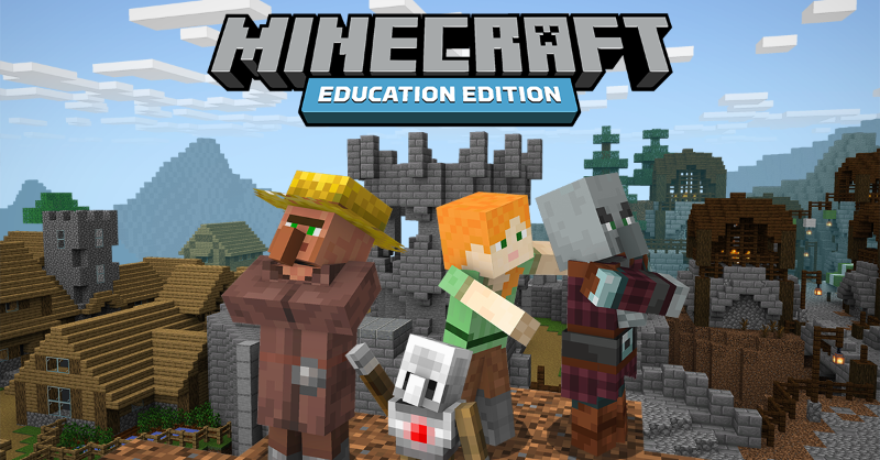 PlayCraftLearn's tweet photo. Get ready for Computer Science Education Week! The new Minecraft Hour of Code is a lesson in empathy and inclusion where students use coding to bring two villages together. Try this free computer science lesson with your learners today: https://t.co/KHT261WAGq